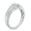 Thumbnail Image 2 of 3/4 CT. T.W. Princess-Cut Diamond Collared Engagement Band in 14K White Gold