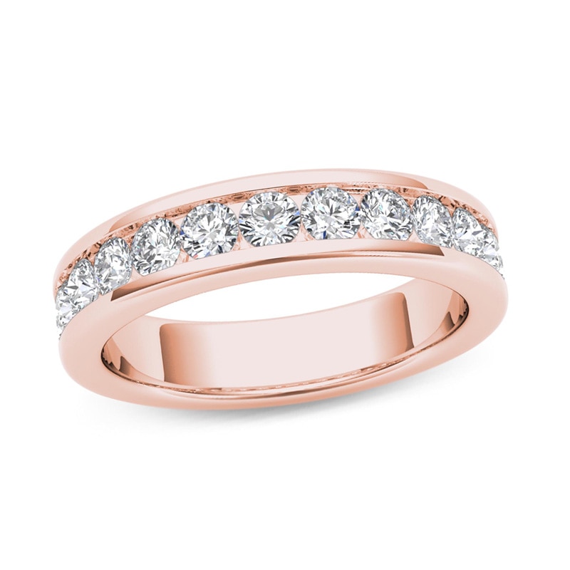 Main Image 1 of 1 CT. T.W. Diamond Wedding Band in 14K Rose Gold