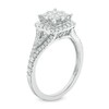Thumbnail Image 2 of 1-1/4 CT. T.W. Princess-Cut Quad Diamond Frame Engagement Ring in 14K White Gold