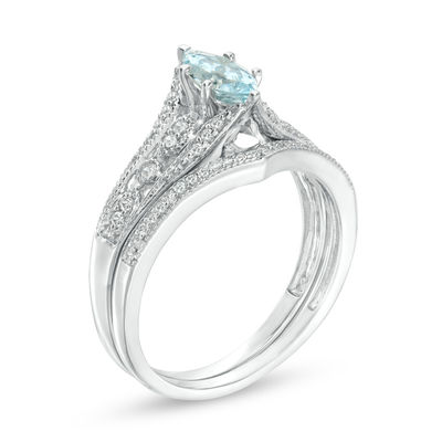 お値下げ可　スタージュエリー AQUAMARINE & DIAMOND RING AQUAMARINE & DIAMOND RING(2JR0314)K10 リング｜スター