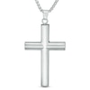 Thumbnail Image 1 of Men's Satin Cross Pendant in Stainless Steel - 24"