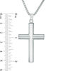Thumbnail Image 2 of Men's Satin Cross Pendant in Stainless Steel - 24"