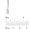 Thumbnail Image 2 of 1/5 CT. T.W. Diamond &quot;mom&quot; and Tilted Heart Two-Strand Necklace in Sterling Silver - 17.5&quot;