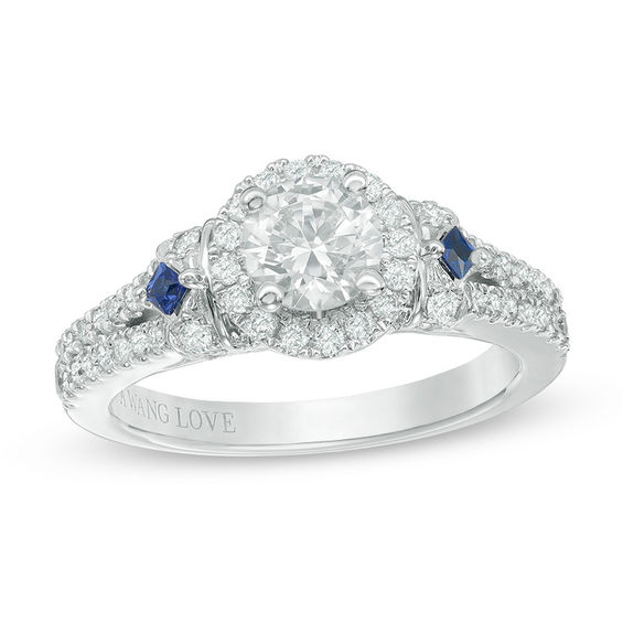 Vera Wang Love Collection 1-1/4 CT. T.W. Diamond and Blue