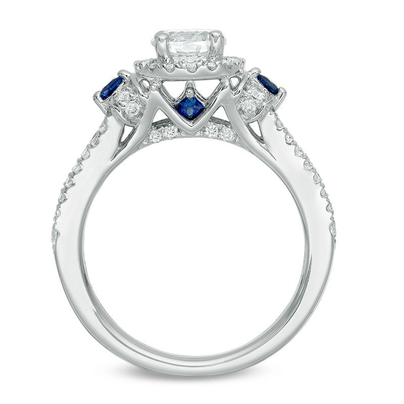 Vera Wang Love Collection 1-1/4 CT. T.W. Diamond and Blue Sapphire ...