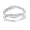 Thumbnail Image 1 of 1/3 CT. T.W. Diamond Crossover Solitaire Enhancer in 14K White Gold