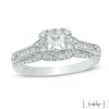 Thumbnail Image 1 of Vera Wang Love Collection 1 CT. T.W. Princess-Cut Diamond Frame Engagement Ring in 14K White Gold