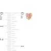 Thumbnail Image 2 of Child's 5.0mm Heart-Shaped Rainbow Pastel Cubic Zirconia Solitaire Stud Earrings in 14K Gold