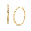 Thumbnail Image 1 of 2.0mm Diamond-Cut Tube Hoop Earrings in 14K Gold