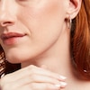 Thumbnail Image 2 of 2.0mm Diamond-Cut Tube Oval Hoop Earrings in 14K White Gold