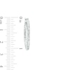 Thumbnail Image 3 of 2.0mm Diamond-Cut Tube Oval Hoop Earrings in 14K White Gold