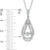 Thumbnail Image 3 of 0.085 CT. T.W. Diamond Teardrop Pendant and Earrings Set in Sterling Silver