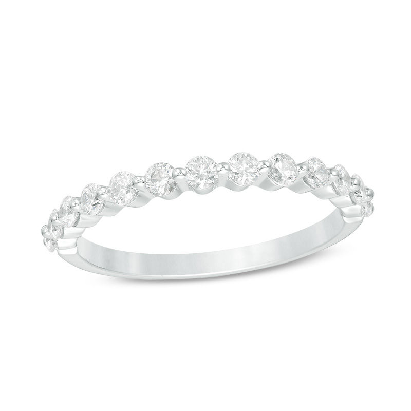 Main Image 1 of 1/2 CT. T.W. Diamond Band in 14K White Gold