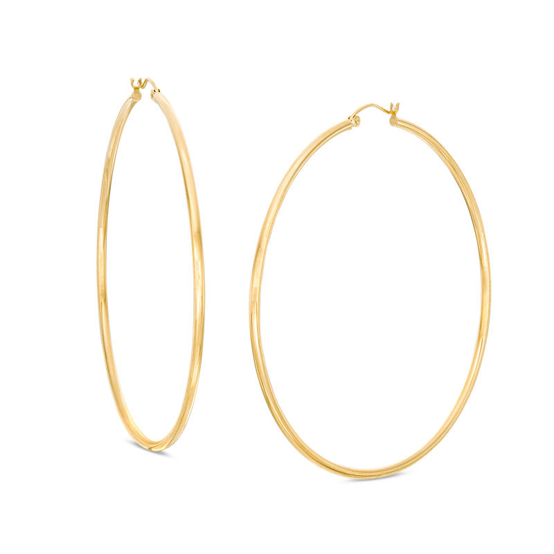 Zales 3.0 x 50.0mm Hoop Earrings in 14K Gold