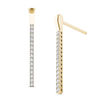 Thumbnail Image 1 of Line of Love™ 1/2 CT. T.W. Diamond Drop Earrings in 10K Gold