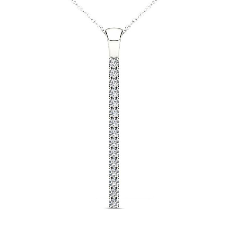 Line of Love™ 3/4 CT. T.W. Diamond Pendant in 10K White Gold