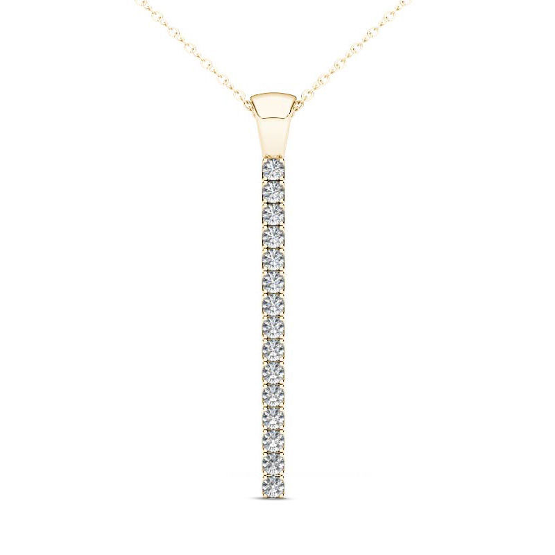 Main Image 1 of Line of Love™ 1/2 CT. T.W. Diamond Pendant in 10K Gold