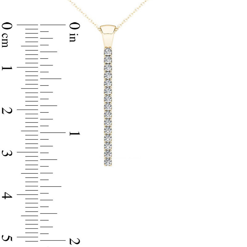 Main Image 2 of Line of Love™ 1/2 CT. T.W. Diamond Pendant in 10K Gold