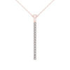 Thumbnail Image 0 of Line of Love™ 1/4 CT. T.W. Diamond Pendant in 10K Rose Gold