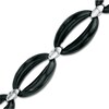 Thumbnail Image 1 of Elongated Onyx Bracelet in Sterling Silver - 7.5"