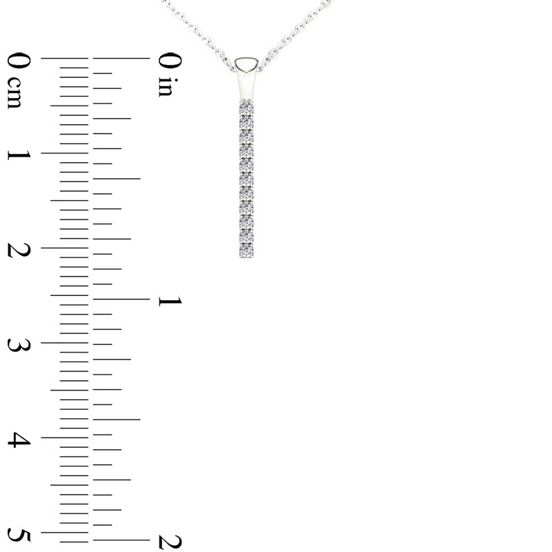 Main Image 2 of Line of Love™ 1/6 CT. T.W. Diamond Pendant in 10K White Gold