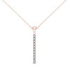 Thumbnail Image 0 of Line of Love™ 1/6 CT. T.W. Diamond Pendant in 10K Rose Gold