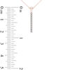 Thumbnail Image 1 of Line of Love™ 1/6 CT. T.W. Diamond Pendant in 10K Rose Gold