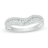 Thumbnail Image 1 of 3/8 CT. T.W. Diamond Crossover Contour Band in 14K White Gold