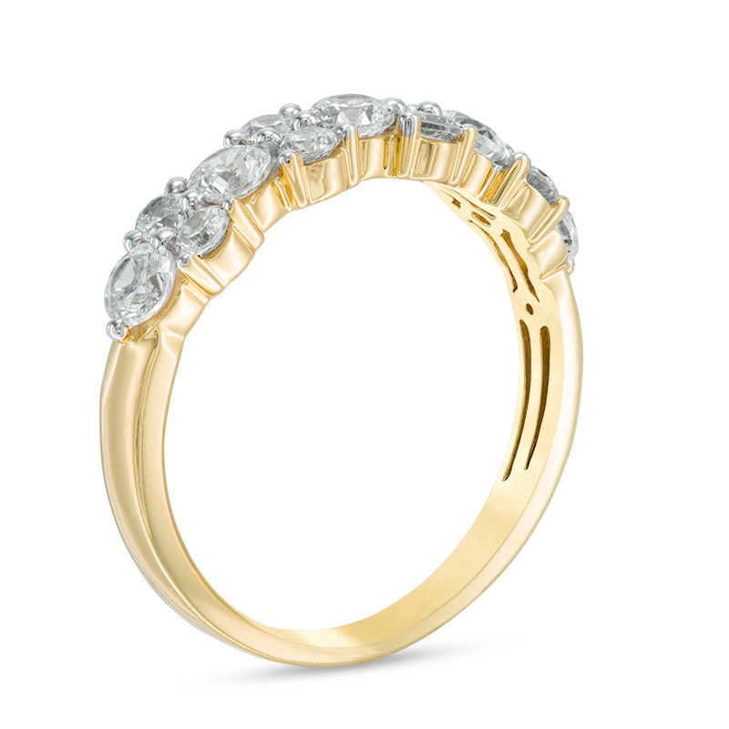 Main Image 2 of 1 CT. T.W. Diamond Alternating Anniversary Band in 10K Gold