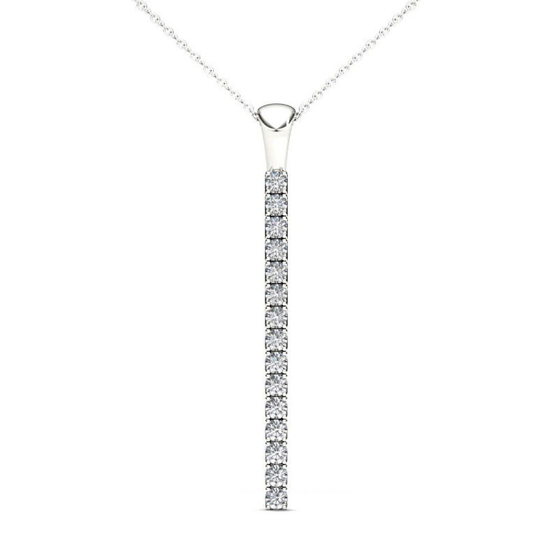 Main Image 1 of Line of Love™ 1 CT. T.W. Diamond Pendant in 10K White Gold