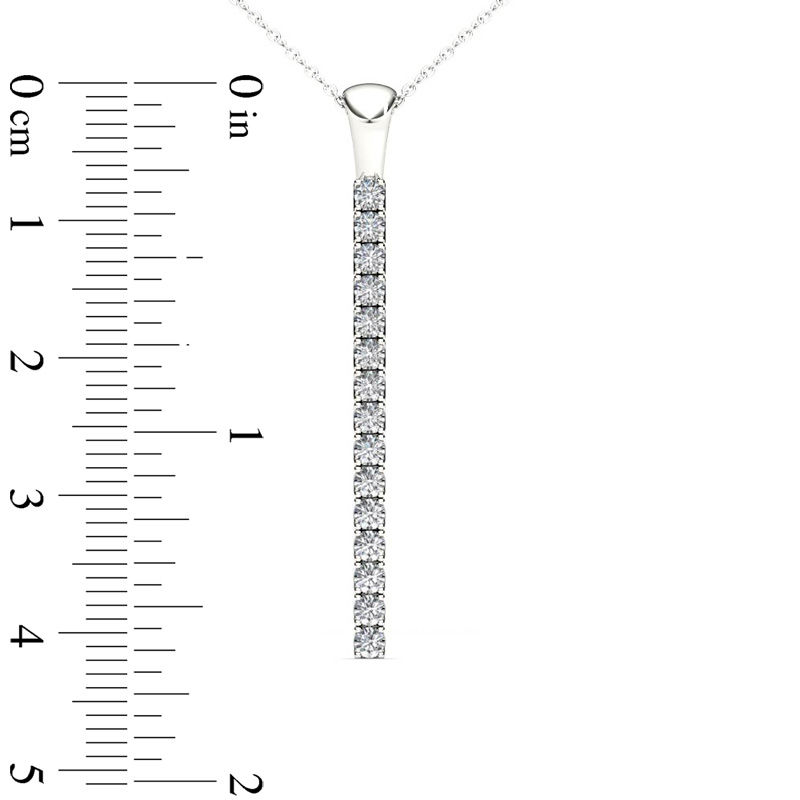 Main Image 2 of Line of Love™ 1 CT. T.W. Diamond Pendant in 10K White Gold