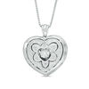 Thumbnail Image 0 of Diamond Accent Vintage-Style Heart Locket in Sterling Silver
