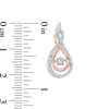 Thumbnail Image 3 of 1/4 CT. T.W. Diamond Infinity Pendant and Earrings Set in Sterling Silver and 10K Rose Gold