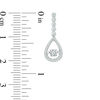 Thumbnail Image 2 of 0.45 CT. T.W. Diamond Linear Teardrop Pendant and Drop Earrings Set in 10K White Gold