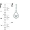 Thumbnail Image 3 of 0.45 CT. T.W. Diamond Linear Teardrop Pendant and Drop Earrings Set in 10K White Gold