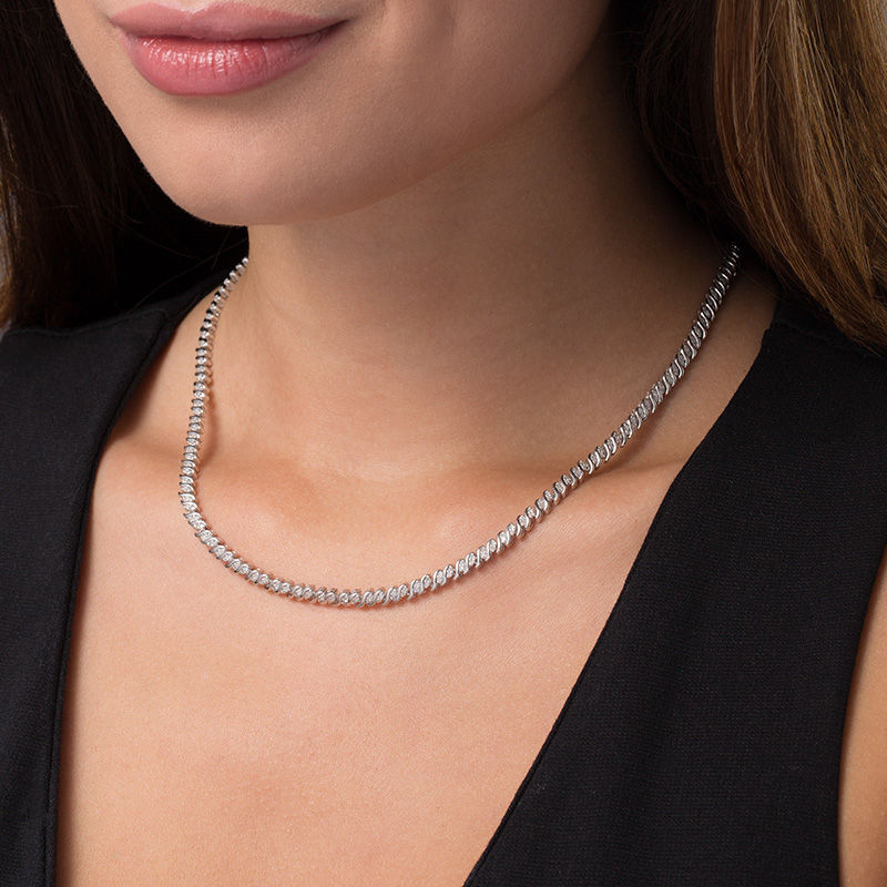 Graduated Lab Grown Diamond Tennis Necklace – Noémie