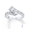 Thumbnail Image 0 of Ever Us® 3 CT. T.W. Two-Stone Diamond Bypass Ring in 14K White Gold (H-I/I2)