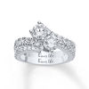 Thumbnail Image 3 of Ever Us® 2-1/2 CT. T.W. Two-Stone Diamond Bypass Ring in 14K White Gold (H-I/I2)