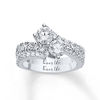 Thumbnail Image 4 of Ever Us® 2-1/2 CT. T.W. Two-Stone Diamond Bypass Ring in 14K White Gold (H-I/I2)