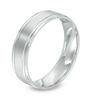 Thumbnail Image 2 of Men's 6.0mm Comfort Fit Brushed Wedding Band in Platinum
