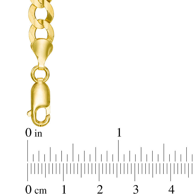 Men's 7.0mm Curb Chain Bracelet in Solid 14K Gold - 8.5"