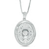 Thumbnail Image 0 of 1/8 CT. T.W. Diamond Vintage-Style Oval Locket in Sterling Silver