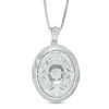 Thumbnail Image 1 of 1/8 CT. T.W. Diamond Vintage-Style Oval Locket in Sterling Silver
