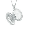 Thumbnail Image 2 of 1/8 CT. T.W. Diamond Vintage-Style Oval Locket in Sterling Silver