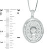 Thumbnail Image 2 of 1/8 CT. T.W. Diamond Vintage-Style Oval Locket in Sterling Silver