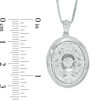 Thumbnail Image 3 of 1/8 CT. T.W. Diamond Vintage-Style Oval Locket in Sterling Silver