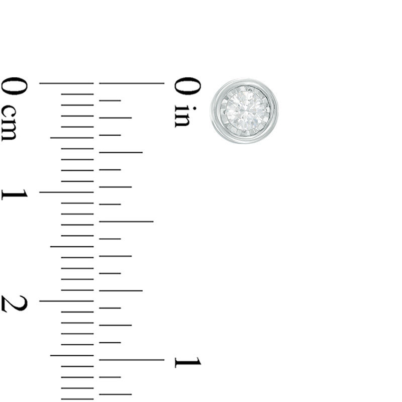 Main Image 2 of 1/3 CT. T.W. Diamond Solitaire Stud Earrings in 10K White Gold