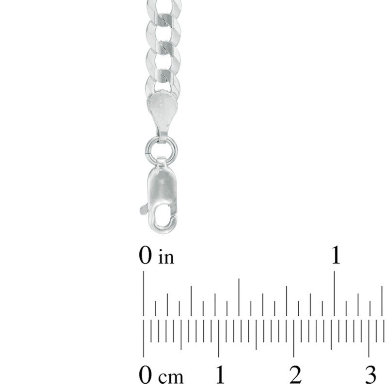Main Image 2 of Men's 4.7mm Curb Chain Necklace in Solid 14K White Gold - 24"