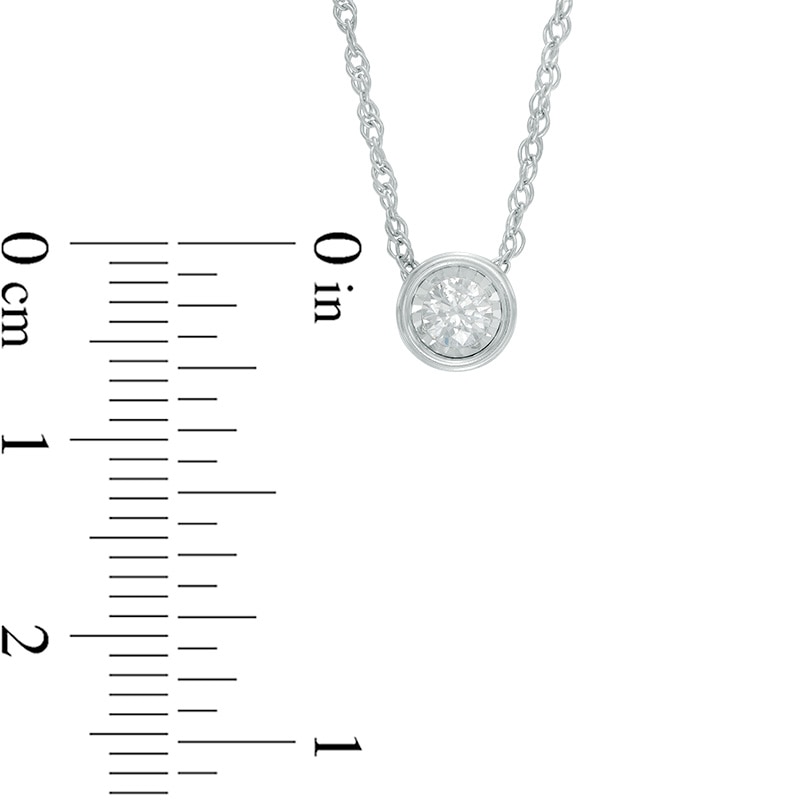 1/6 CT. Diamond Solitaire Pendant in 10K White Gold