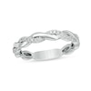 Thumbnail Image 1 of 1/8 CT. T.W. Diamond Twist Anniversary Band in 14K White Gold